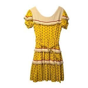 Vintage Floral Circle Skirt - Western Square Dancing Dress